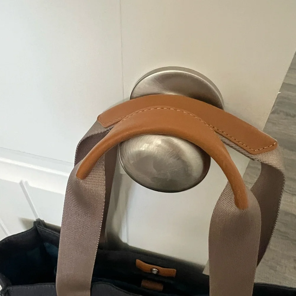 Ted Baker Navy Tote with Tan Straps